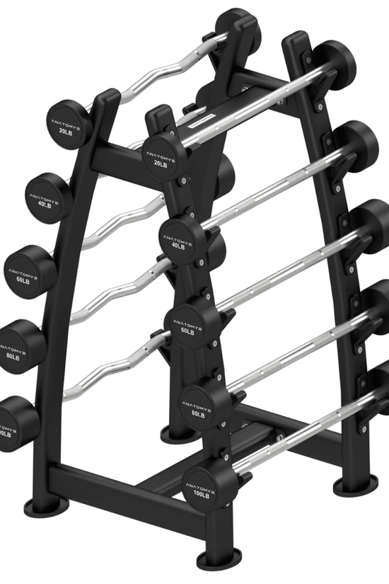 Fixed Curl & Straight Barbell Set with Rack