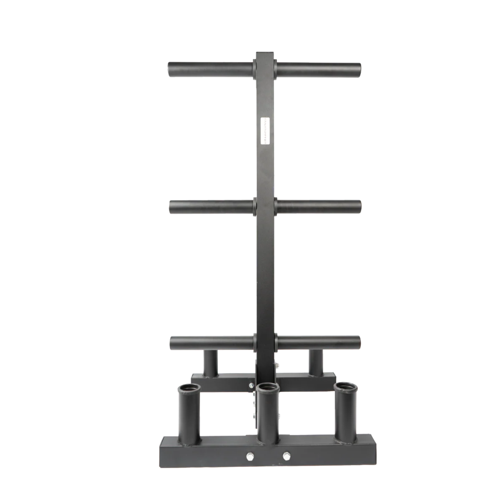 Weight plate tree with barbell holder