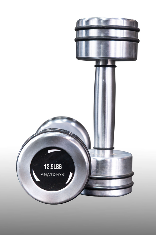 Chrome Round Dumbbell 2.5lbs - 25lbs Set