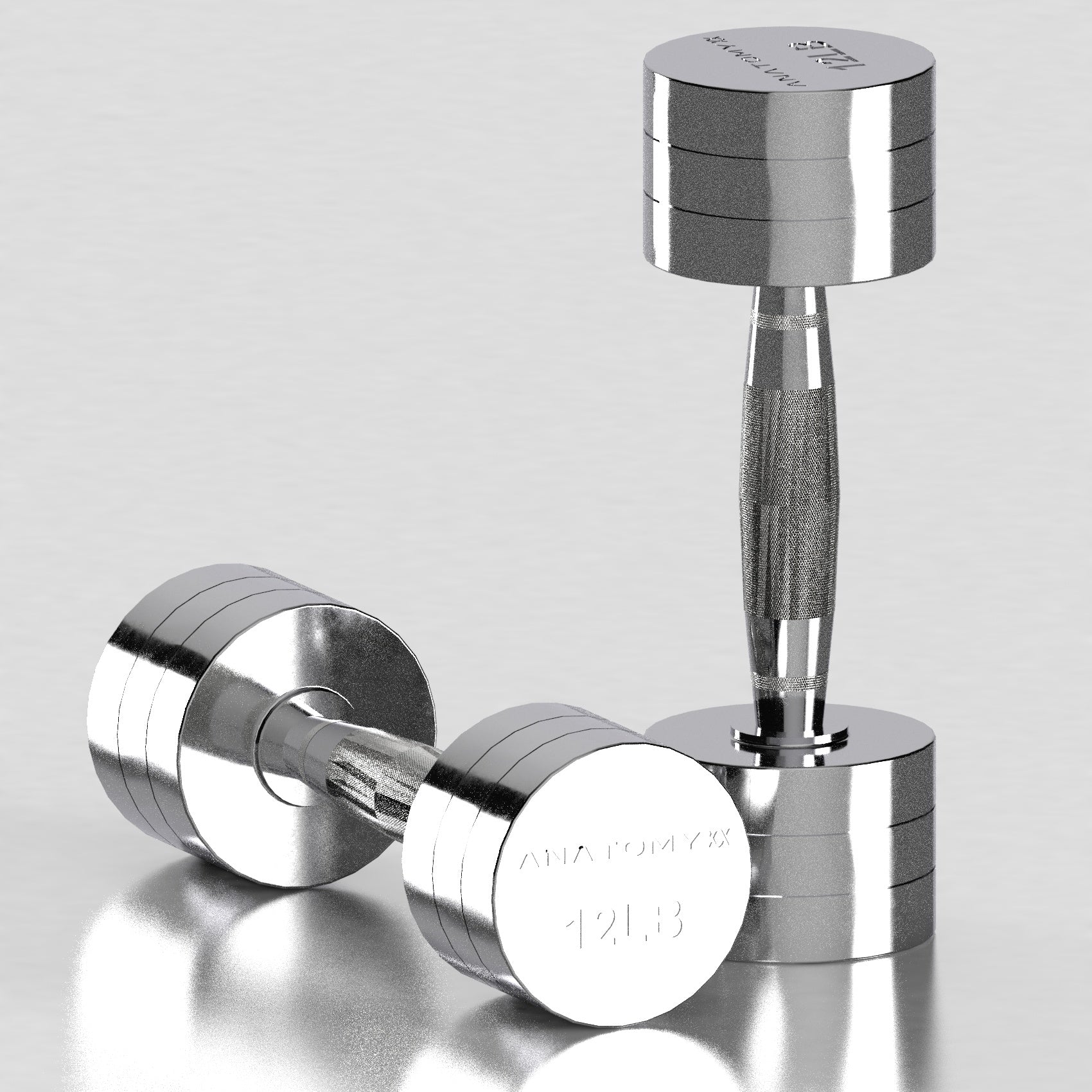 Chrome Round Dumbbell 2LB - 20LB Set