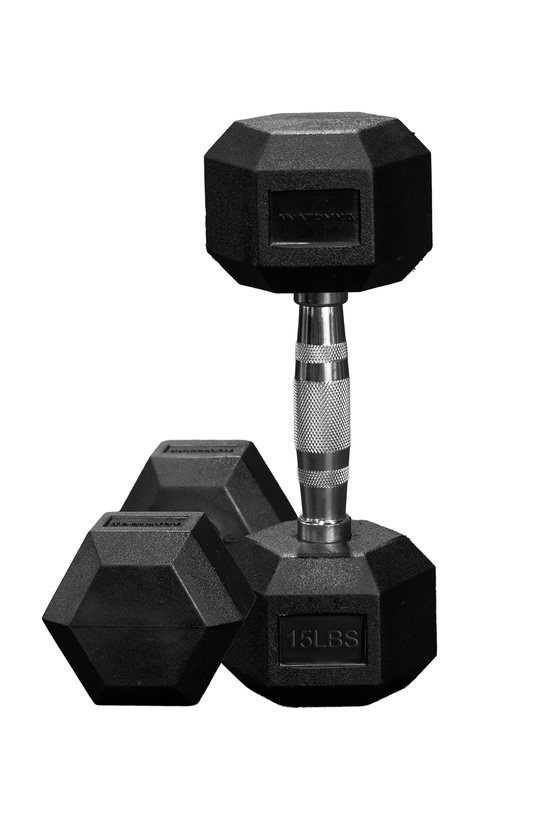 Anatomy Hex rubber coated dumbbell Pair