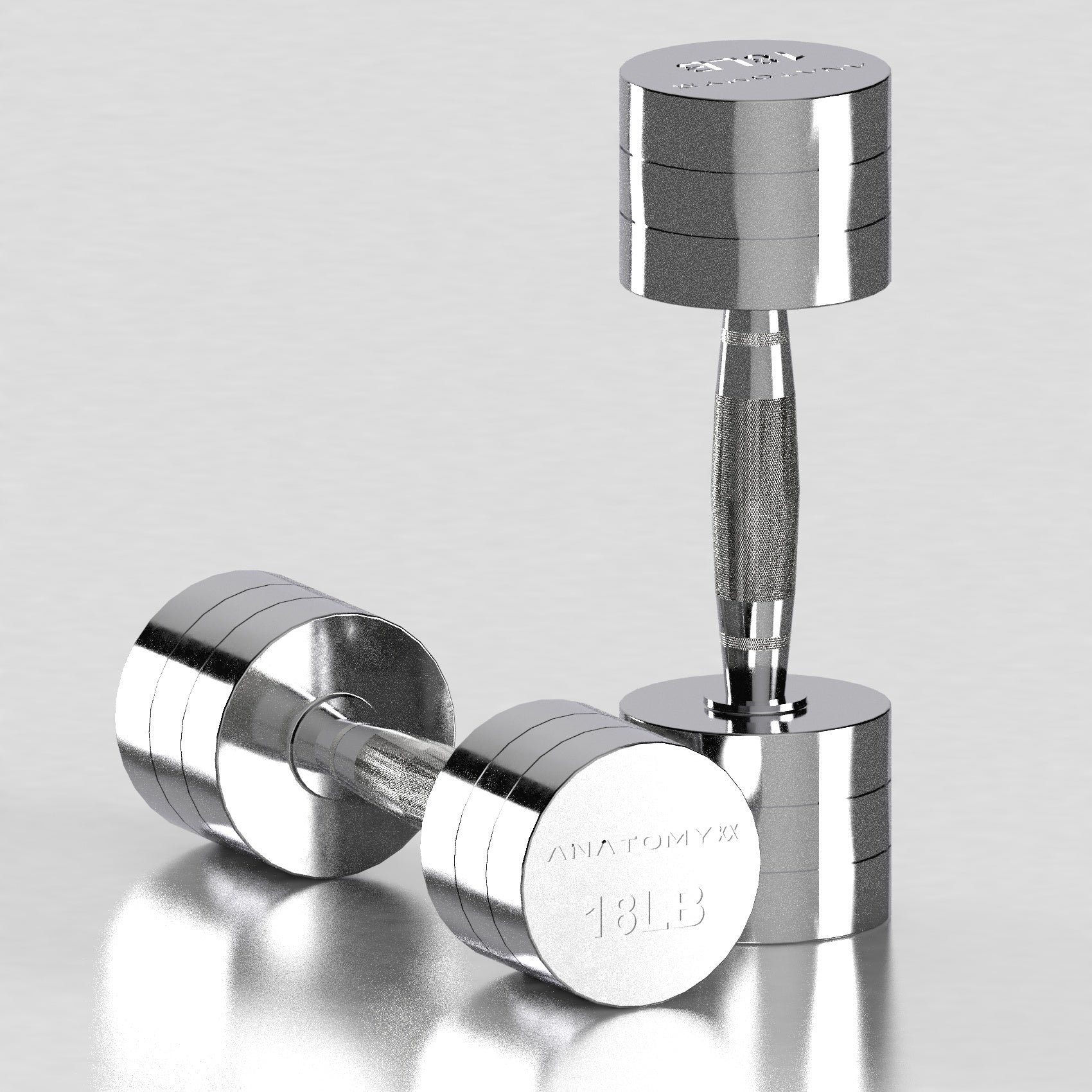 Chrome Round Dumbbell 2LB - 20LB Set