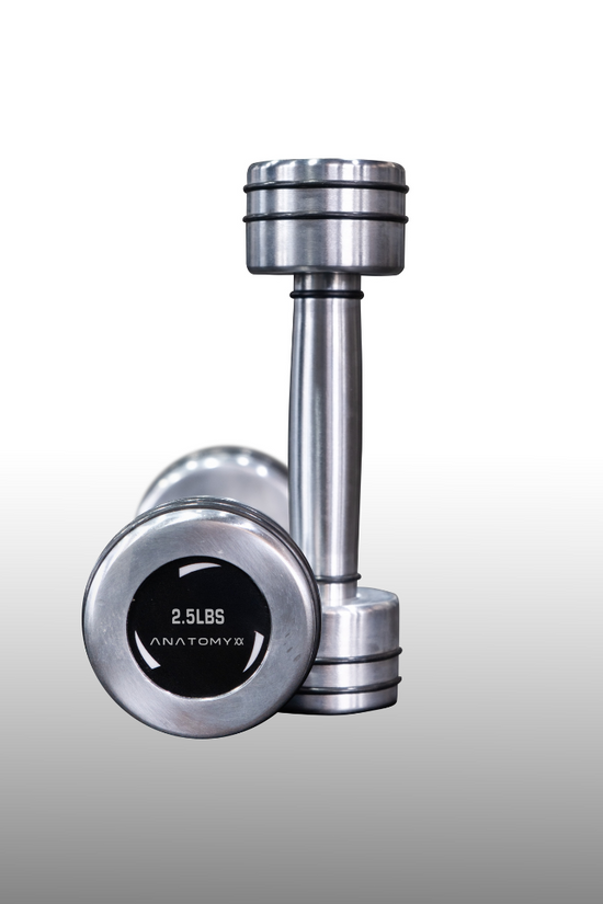 Chrome Round Dumbbell 2.5lbs - 25lbs Set