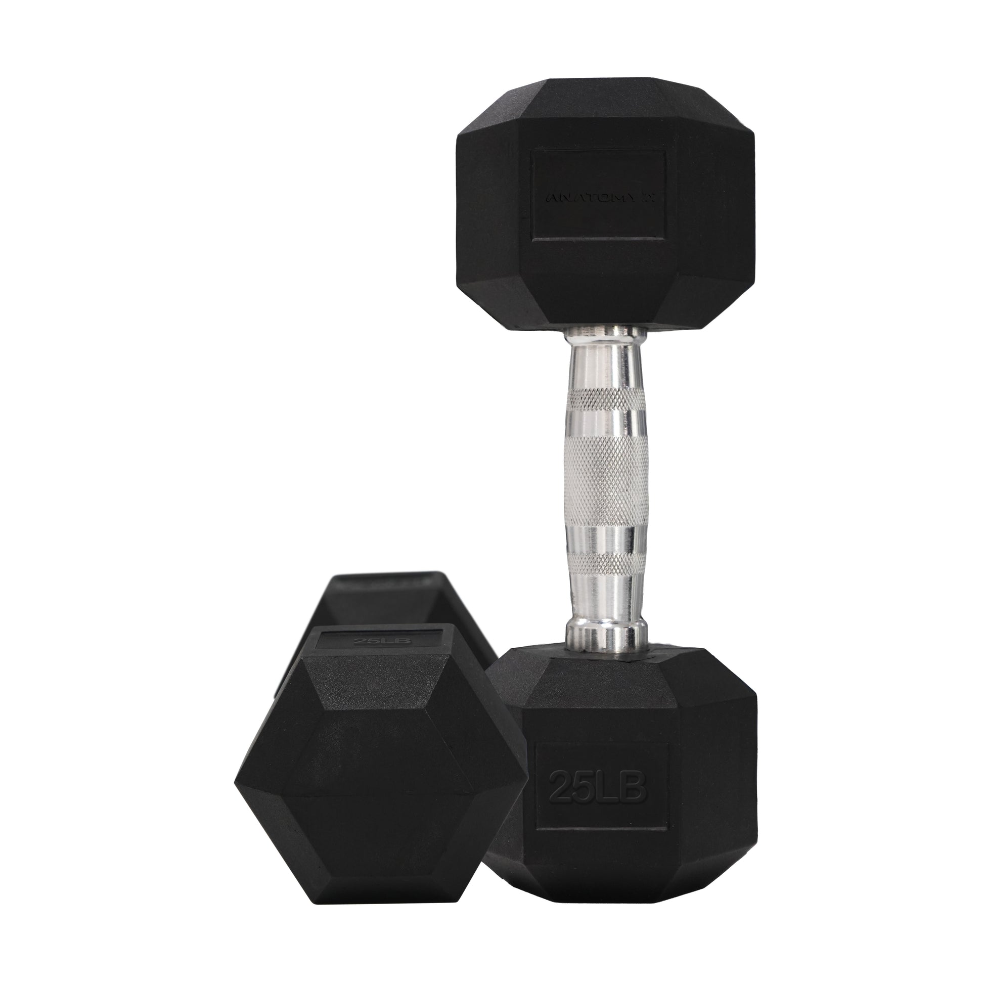 Hex rubber coated dumbbell Pair