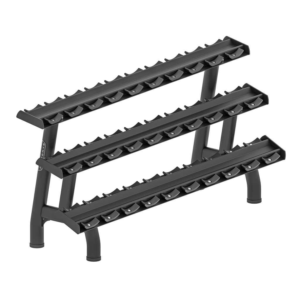 3 - Tier Round Dumbbell Rack (15 pairs)