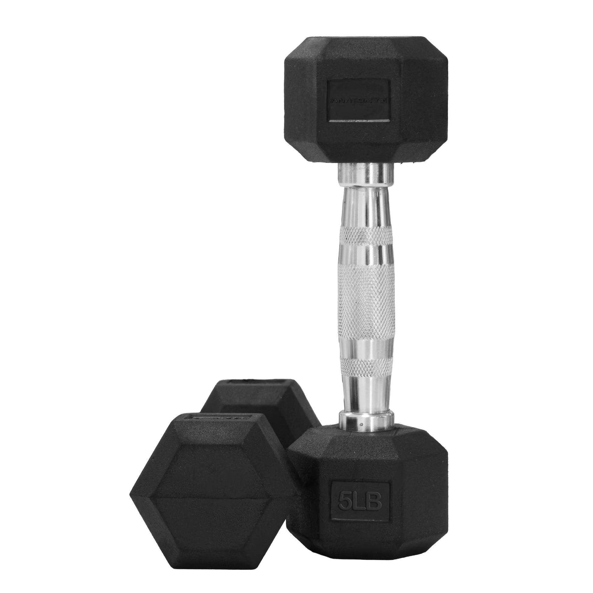 Hex rubber coated dumbbell Pair