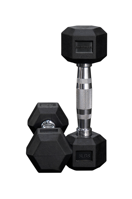 Anatomy Hex rubber coated dumbbell Pair