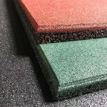 Granule Rubber Tile 1M*1M*15MM Black