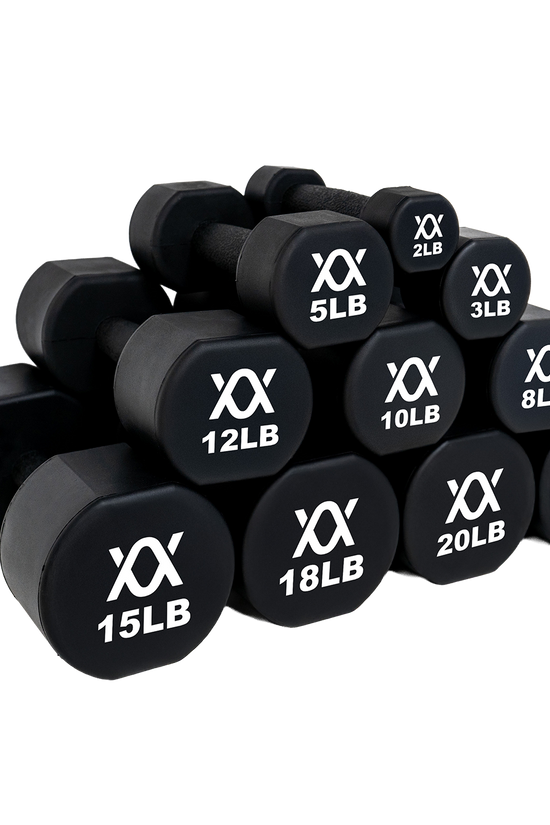 TPU coated Dumbbells 2lb - 25lb Set
