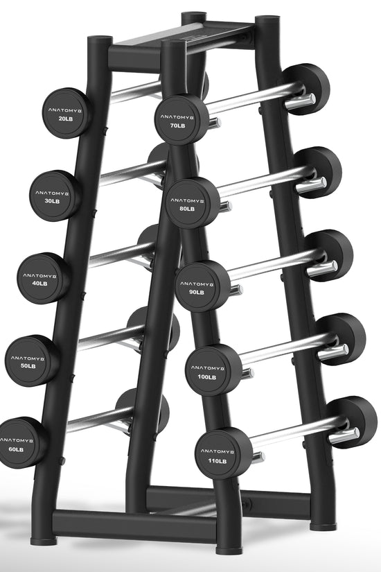 Fixed Straight Barbell Set with Rack 20LB - 110LB