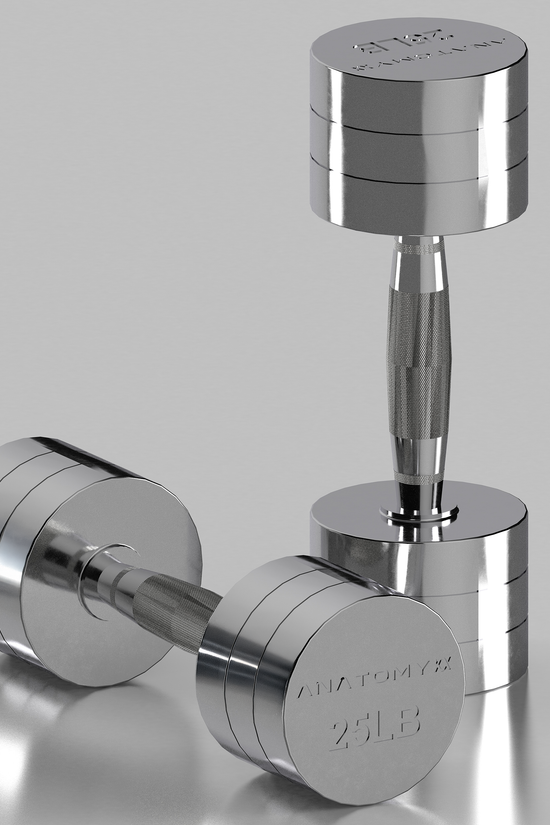 Chrome Round Dumbbell 2lb - 25lb Set