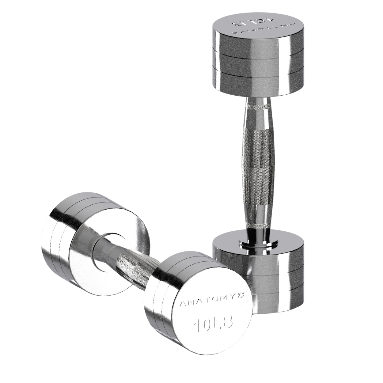 Chrome Round Dumbbell 2LB - 20LB Set
