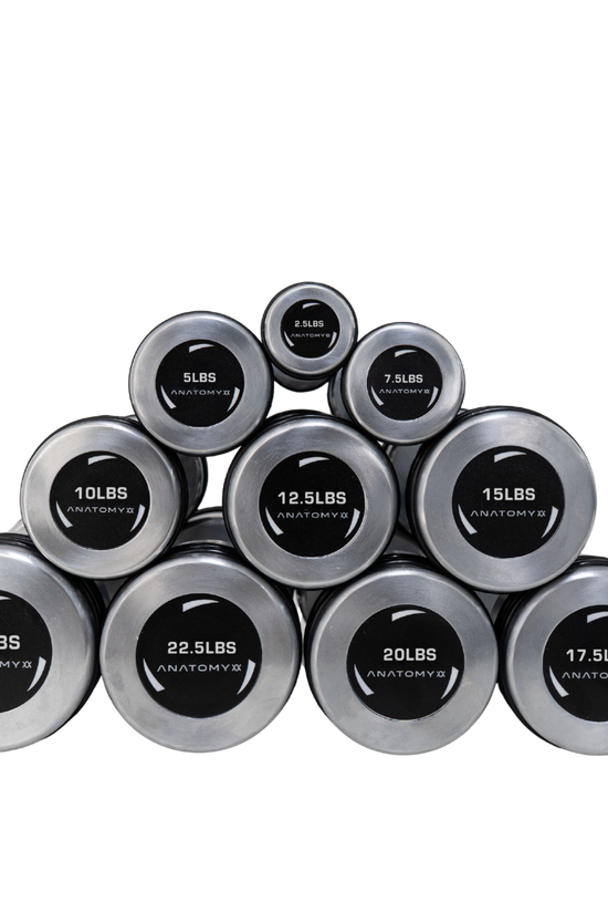Chrome Round Dumbbell 2.5lbs - 25lbs Set