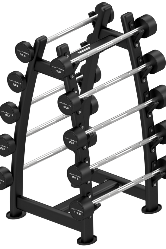 Fixed Straight Barbell Set with Rack 20LB - 110LB